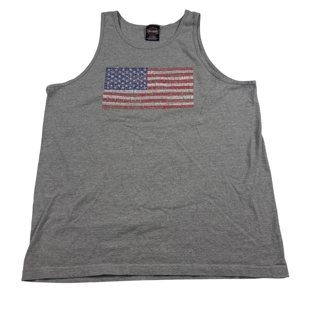 Vintage 90's Harley Davidson Tank Top Men's XL American Flag Florida GATOR